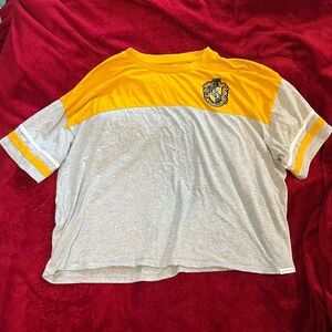 Her Universe Yellow and Gray CROPPED t shirt